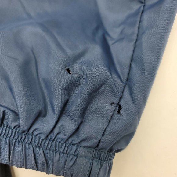 Reebok Mens Windbreaker Jacket Spellout Logo Blue White Stripes Size XL - Picture 9 of 9